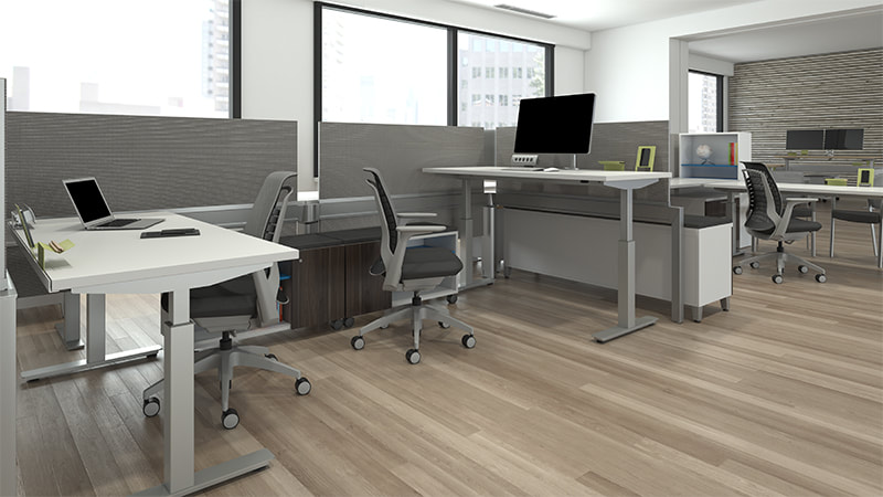 Adjustable Height Desks by BE Furniture